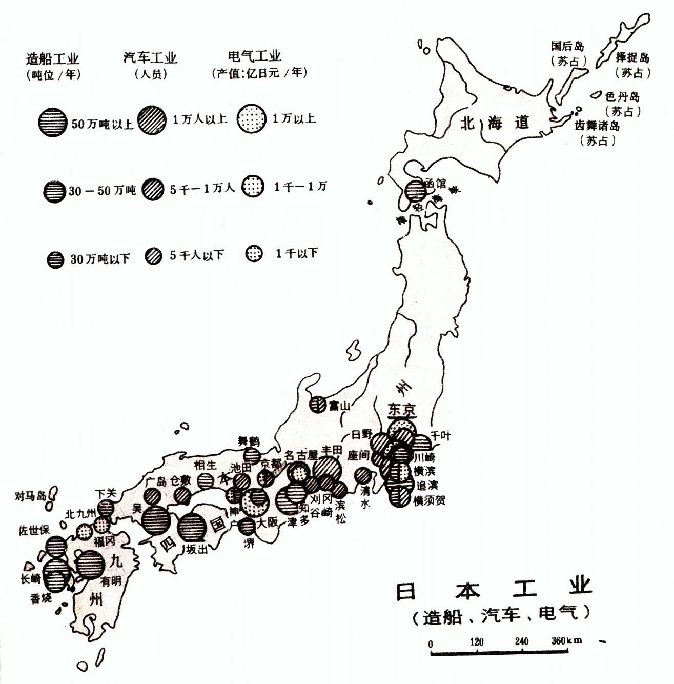 日本工業分布圖