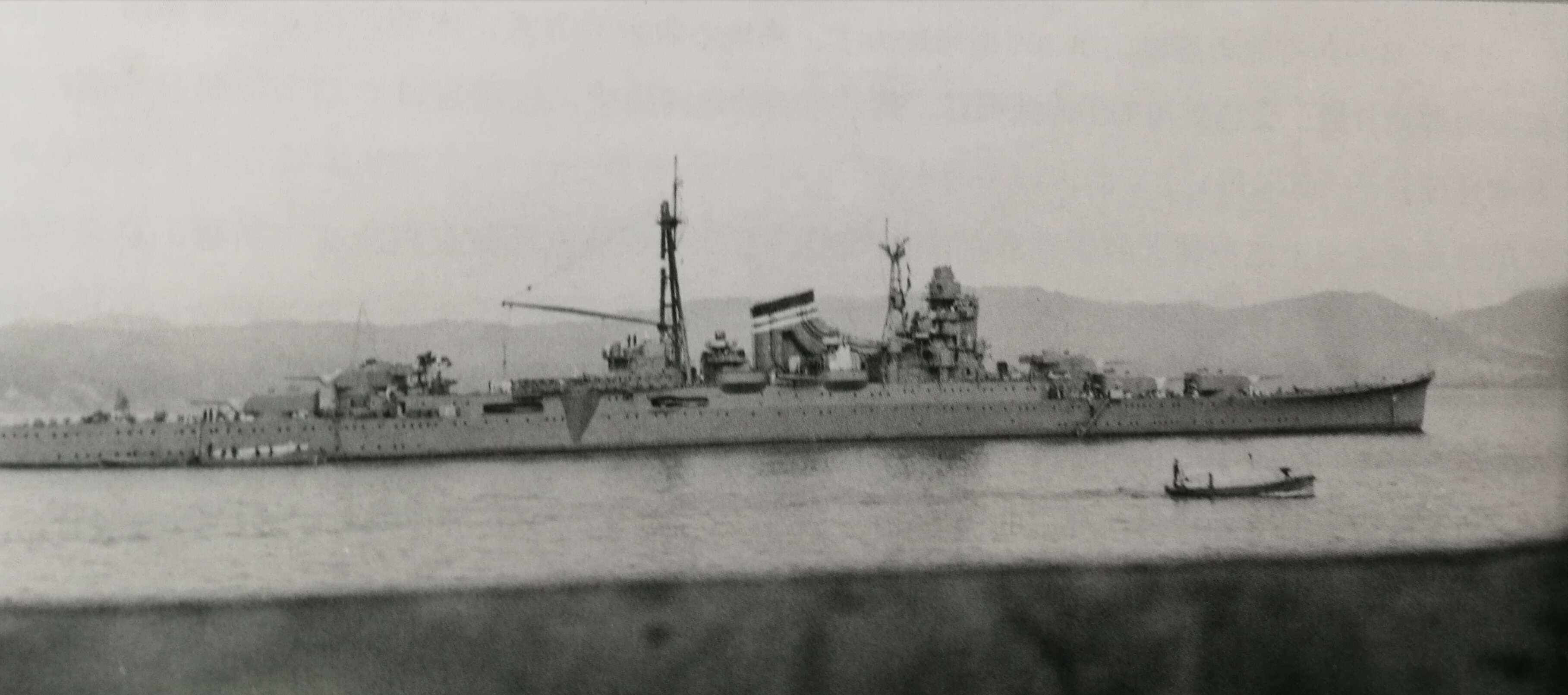 1935年9月下旬在函館灣參加演習時的三隈