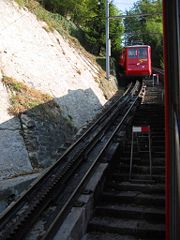 最斜的皮拉特斯鐵路，留意使用的Locher齒軌