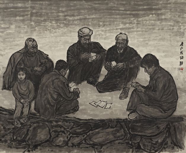 黃河邊(邢慶仁在2006年創作的一幅國畫) 黃河邊(邢慶仁在2006年創作的一幅國畫)