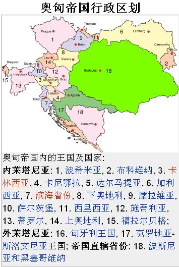 奧匈帝國行政區劃