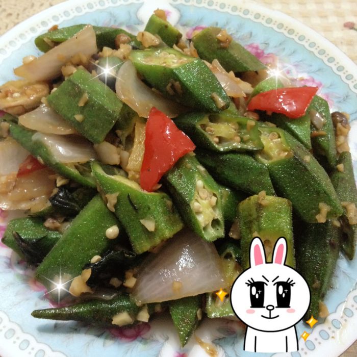 豉汁炒秋葵 豉汁炒秋葵