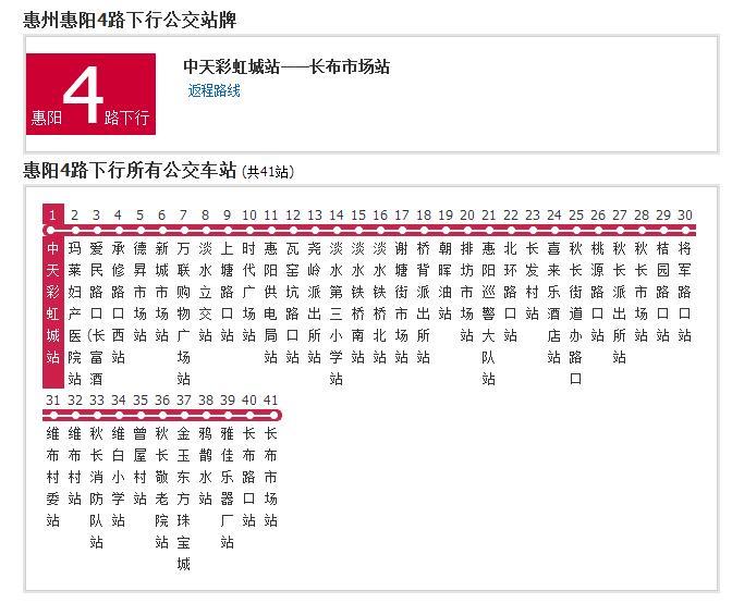 惠陽公交4路 惠陽公交4路