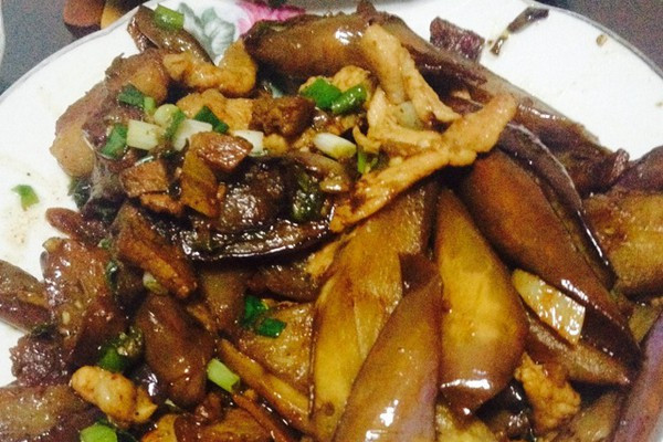 野蔥炒茄子
