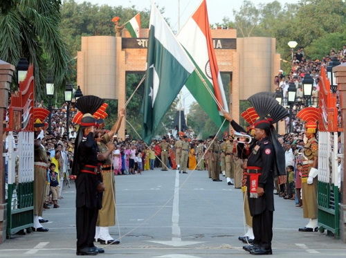 印巴邊境降旗儀式