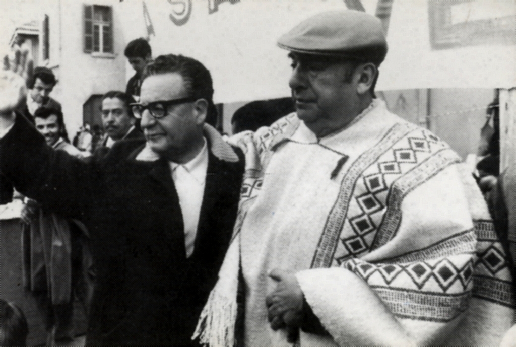 阿連德總統和智利詩人聶魯達