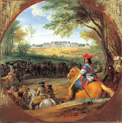 路易十四在凡爾賽宮前