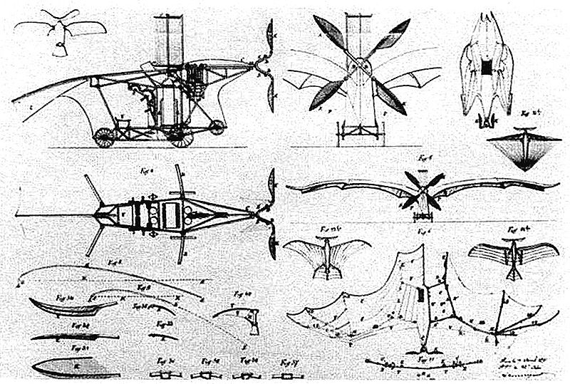 克雷芒·阿德爾的飛機草圖
