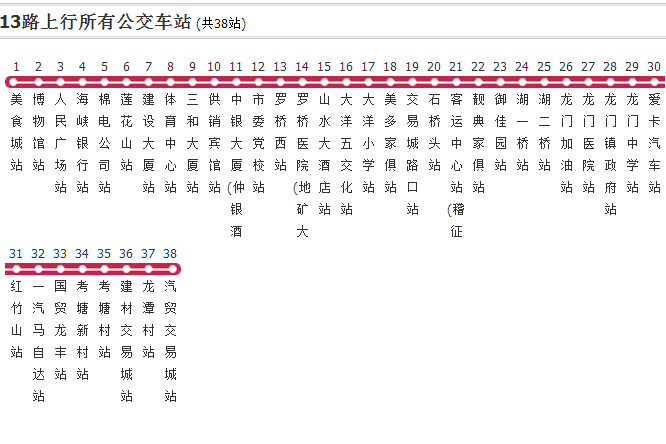 龍巖公交K13路 龍巖公交K13路