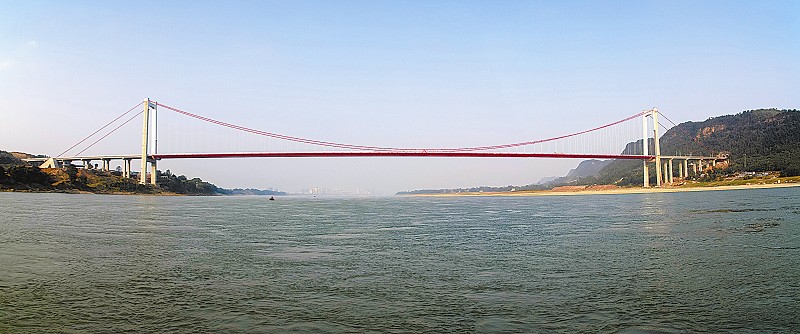 南溪長江大橋遠景圖