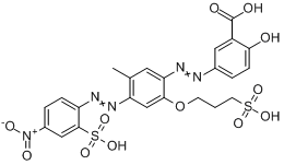 2-羥基-5-[[5-甲基-4-[（4-硝基-2-磺基苯基）偶氮]-2-（3-磺丙氧基）苯基]偶氮]苯甲酸三鈉鹽