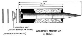 Martlet3A採用了次口徑設計，更接近火箭