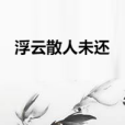 浮雲散人未還