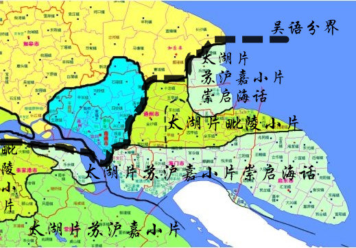 南通市方言分布圖