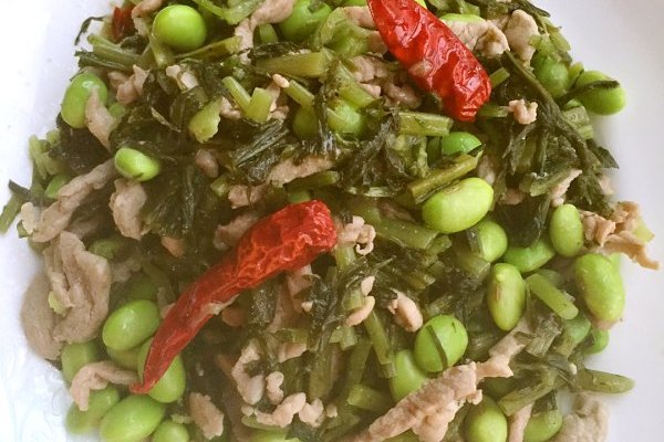 肉絲炒毛豆 肉絲炒毛豆