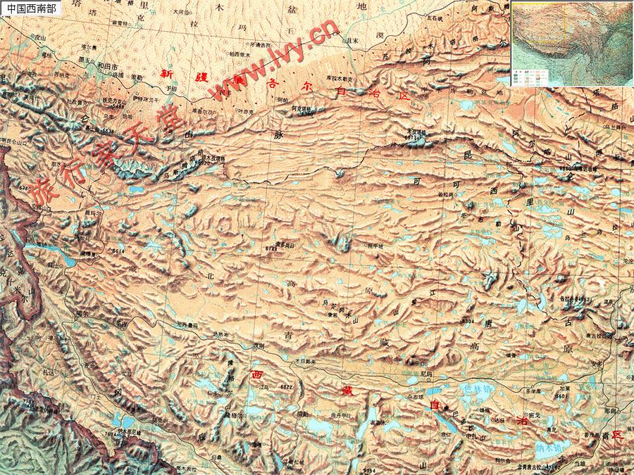西藏羌塘地形地勢圖