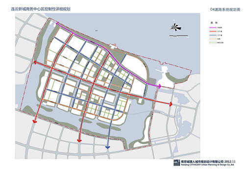 商務中心區道路系統規劃圖