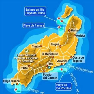 蘭薩羅特島地圖