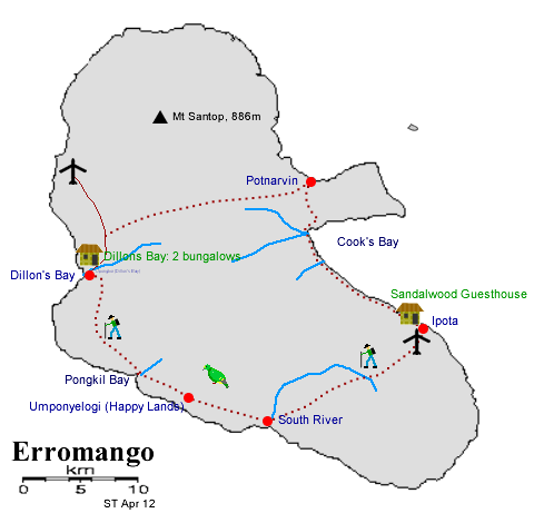埃羅芒阿島旅遊圖