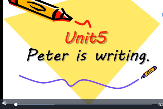 Unit 5 Peter is writing Unit 5 Peter is writing