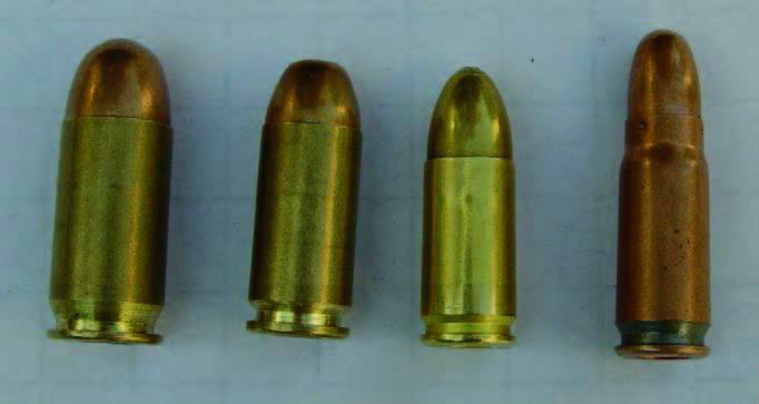 Q×4系列手槍發射的4種手槍彈