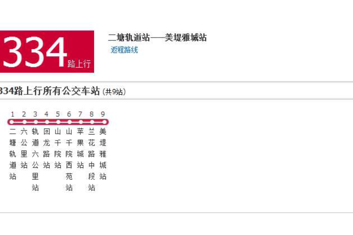 重慶公交334路 重慶公交334路