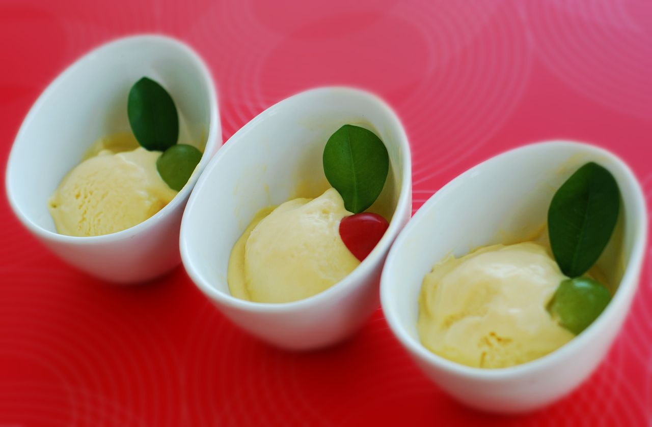 奶油芒果冰淇淋