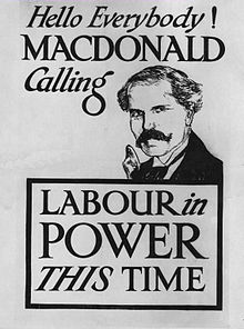 1923年英國大選的競選海報