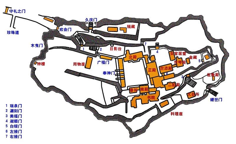 首里城平面圖