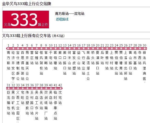 金華公交333路 金華公交333路