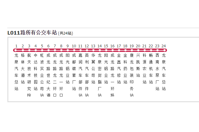 成都公交L011路 成都公交L011路