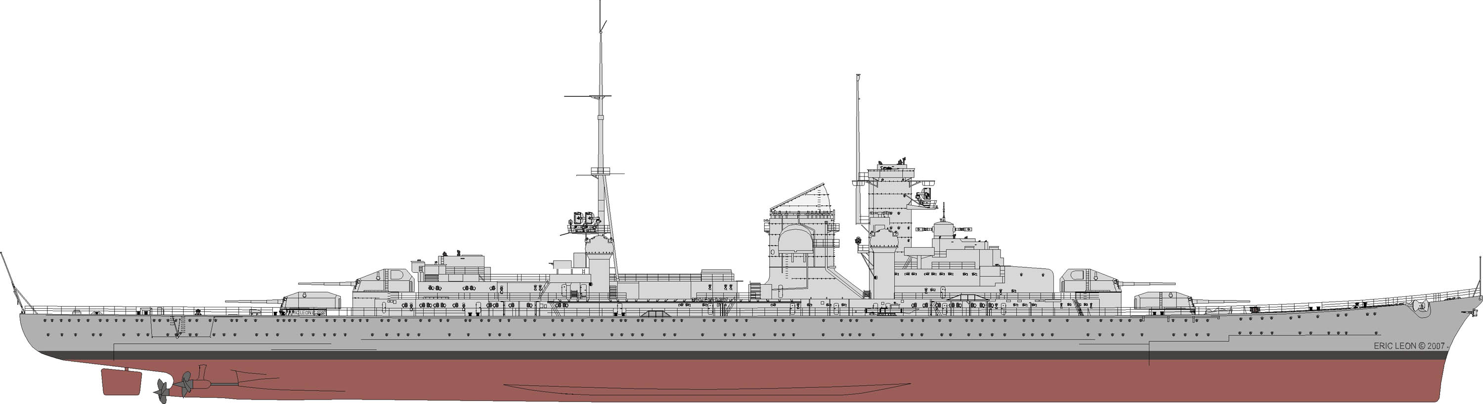 作為完工90%的重巡洋艦時的塞德利茨