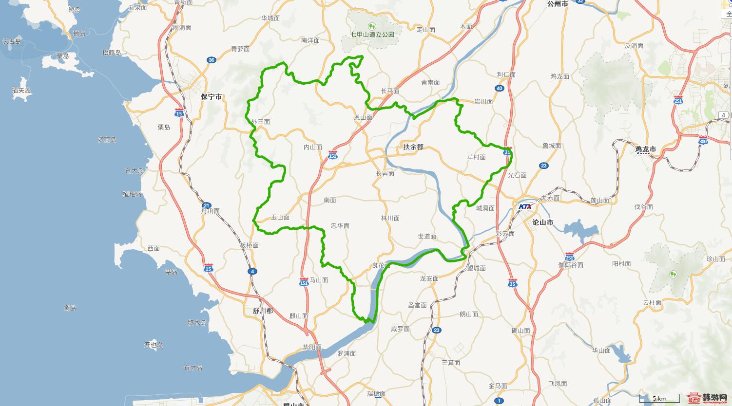 扶餘郡位置地圖