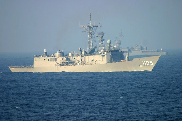 駐左營基地的台海軍成功級繼光號護衛艦