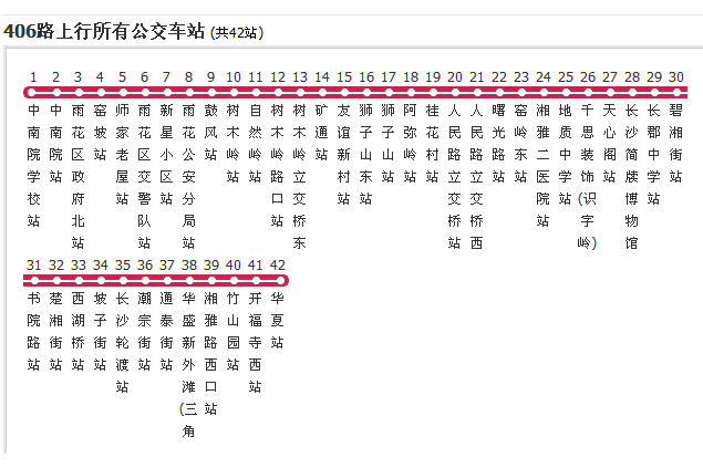 長沙公交406路 長沙公交406路