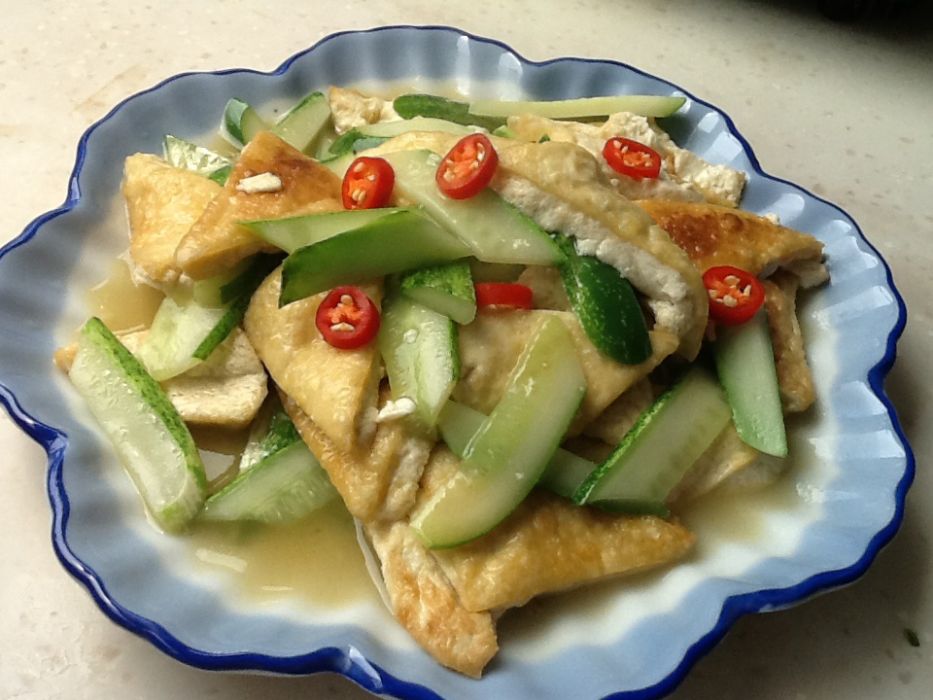 豆腐炒黃瓜 豆腐炒黃瓜