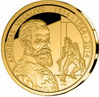 比利時發行安德雷亞斯-維薩里誕辰500周年紀念幣