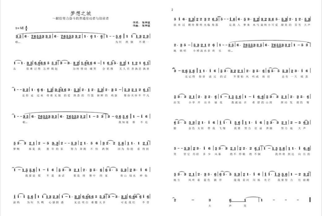 夢想之城(張宇瑾演唱歌曲) 夢想之城(張宇瑾演唱歌曲)