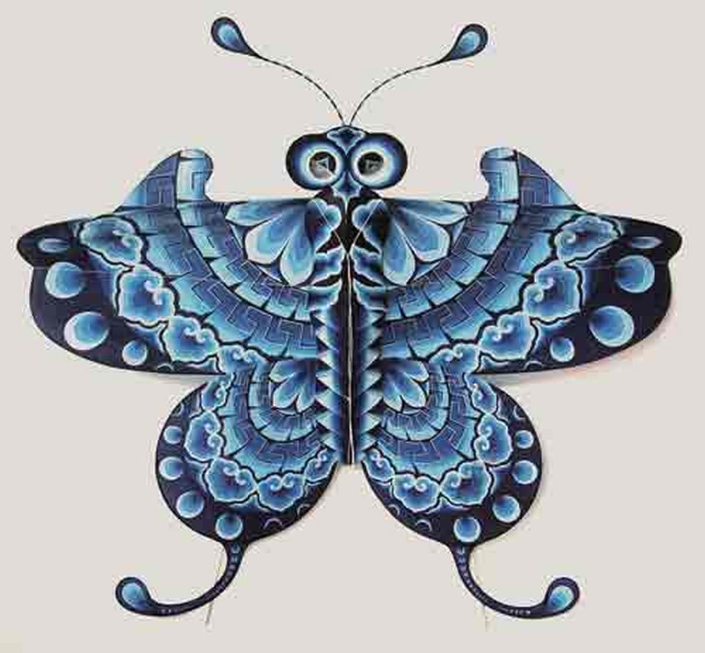 藍牡丹蝶硬翅風箏