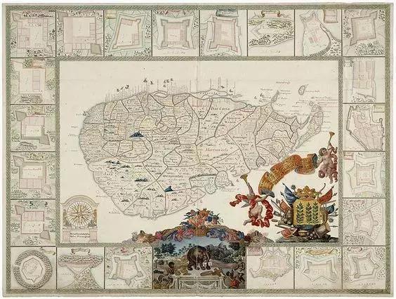16世紀繪製的錫蘭島地圖