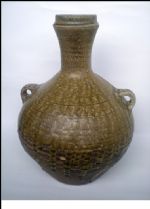 漢原始青瓷蒜頭瓶