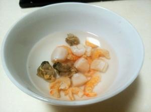 蛤蜊干貝蝦仁絲瓜湯麵寶寶餐