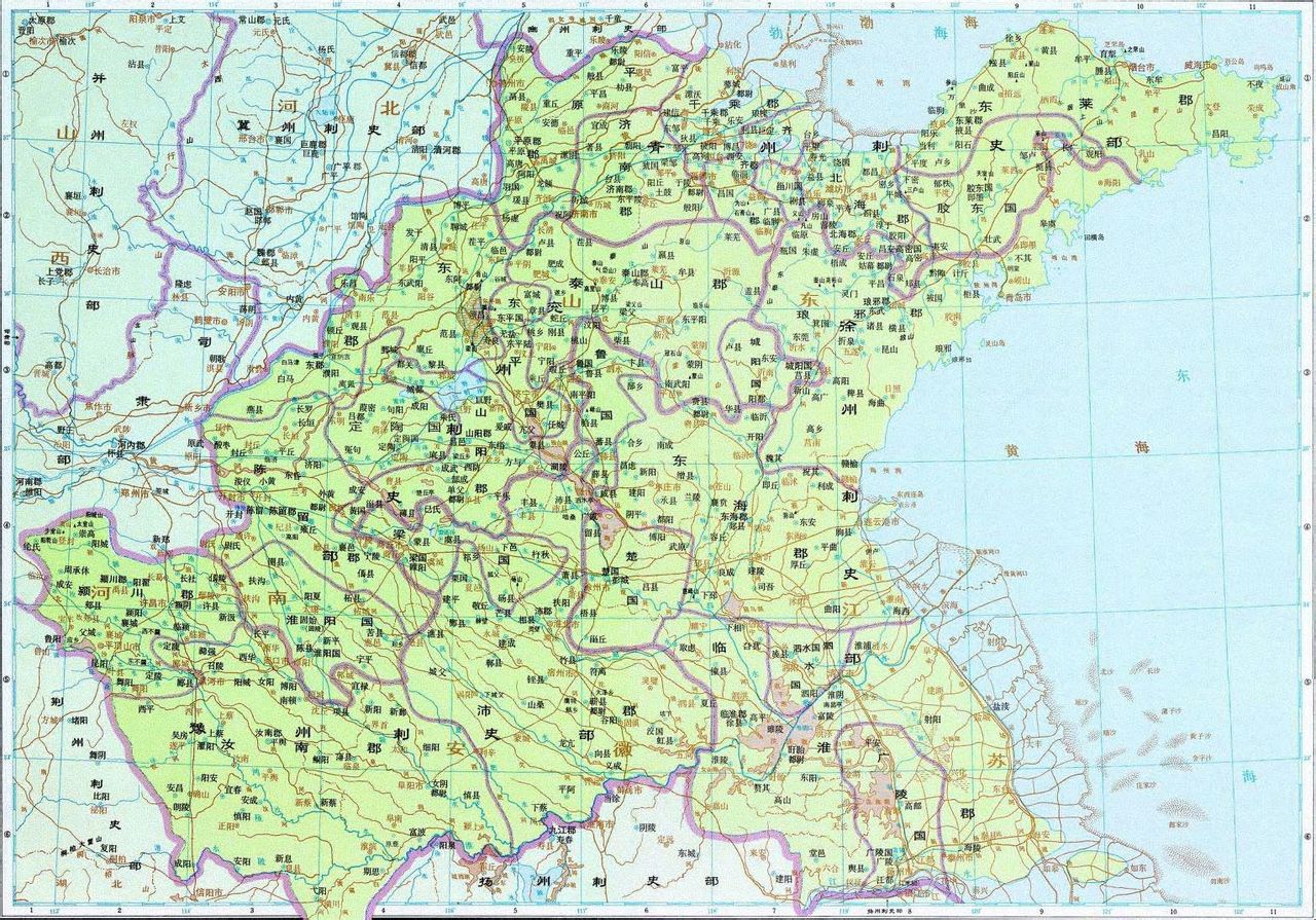 青州刺史部地圖
