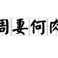 周妻何肉 周妻何肉