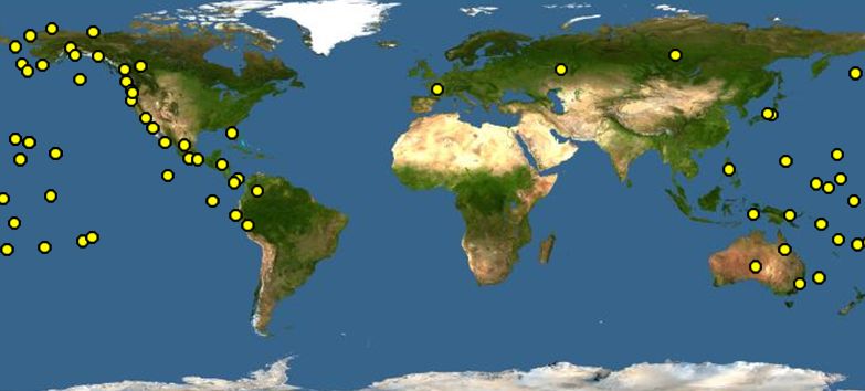 美洲黃足鷸分布圖