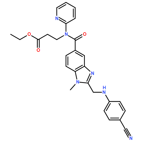 3-[[[2-[[（4-氰基苯基）氨基]甲基]-1-甲基-1H-苯並咪唑-5-基]羰基]吡啶-2-基氨基]丙酸乙酯
