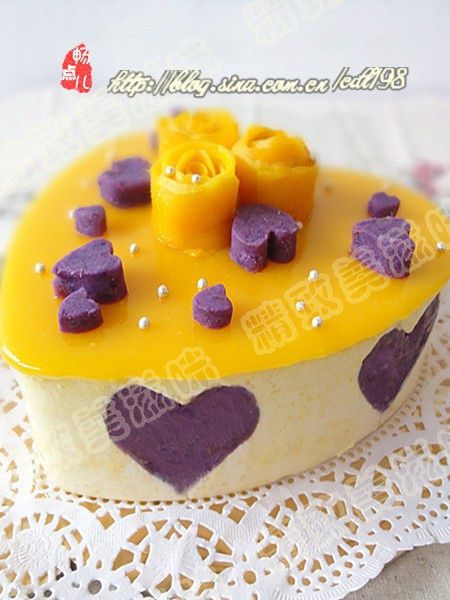 芒果紫薯慕斯蛋糕