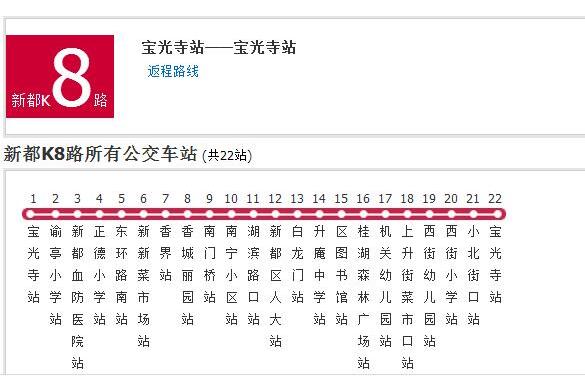 新都公交K8路 新都公交K8路