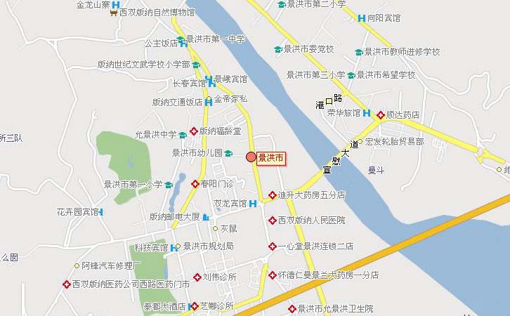 景洪城區地圖