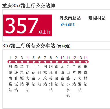 重慶公交357路 重慶公交357路
